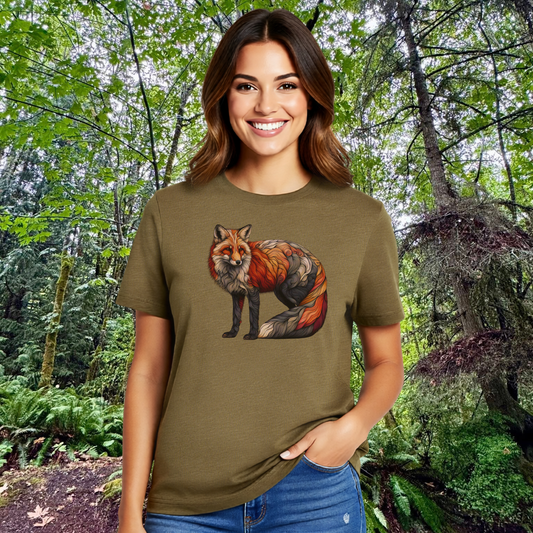 Timberline Fox T-Shirt – Nature Inspired Fox Graphic Tee | Soft Unisex Outdoor Shirt | Rivynn Wilderness Apparel