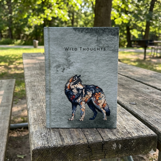 Timberline Wolf Journal – Matte Hardcover Writing Journal, Nature Inspired Keepsake, Minimalist Luxury Journal, Thoughtful Gift