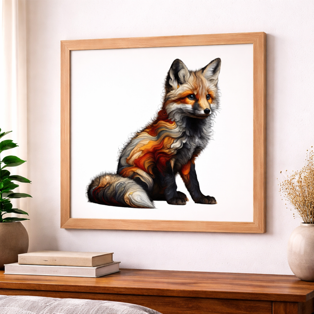Woodland Fox Art Print