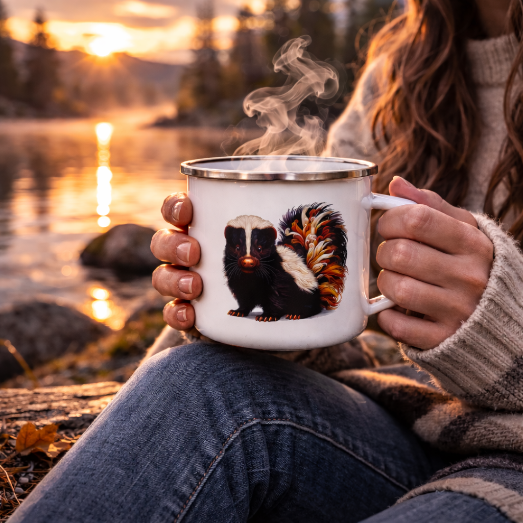 Woodland Skunk Camp Mug