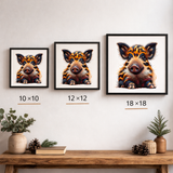 Woodland Little Boar Art Print
