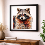 Woodland Raccoon Art Print