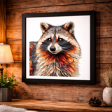 Woodland Raccoon Art Print