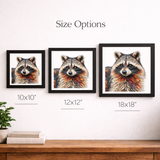 Woodland Raccoon Art Print