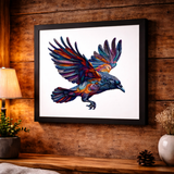 Woodland Crow Art Print