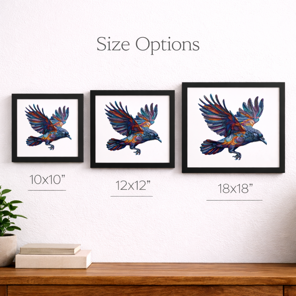 Woodland Crow Art Print