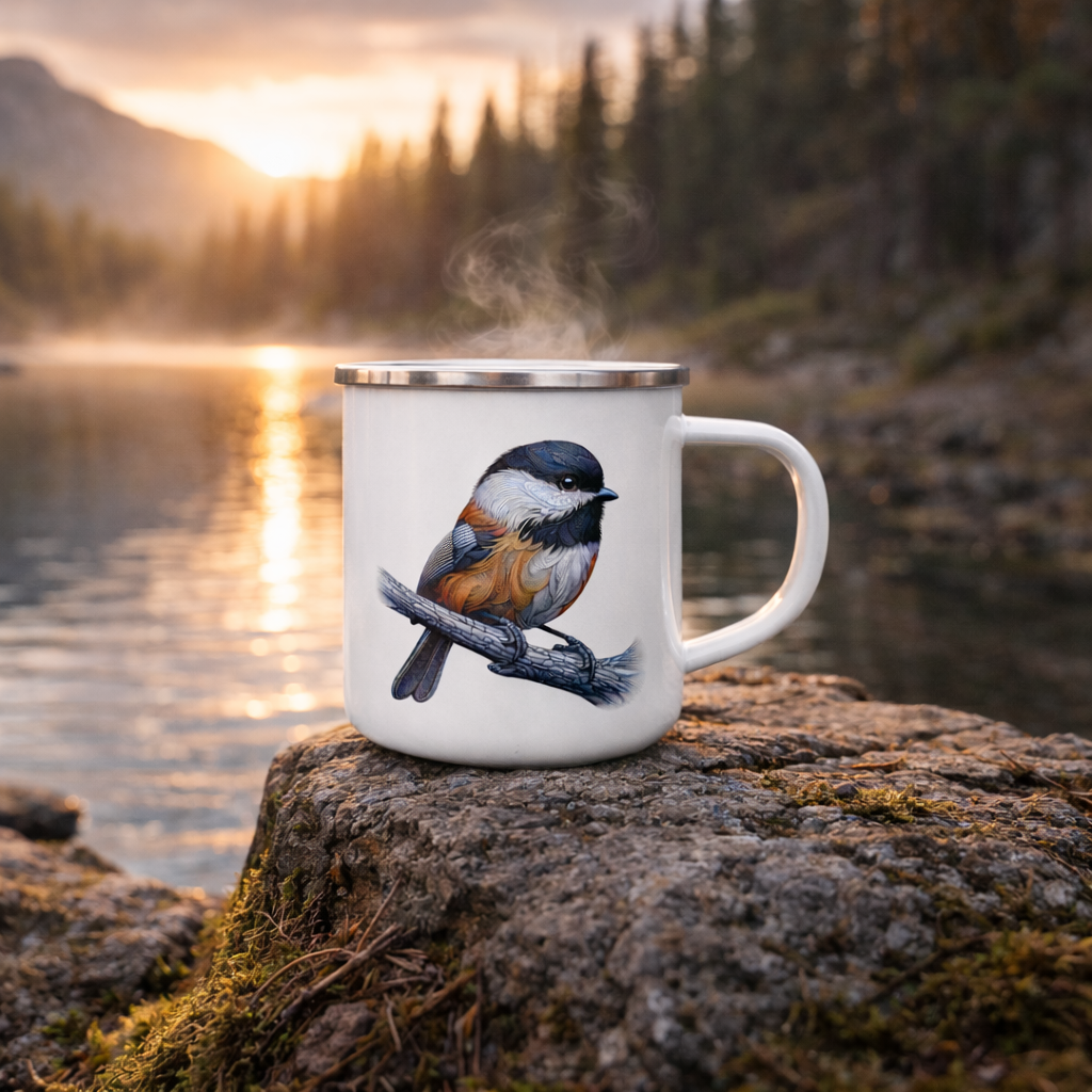 Woodland Chickadee Camp Mug