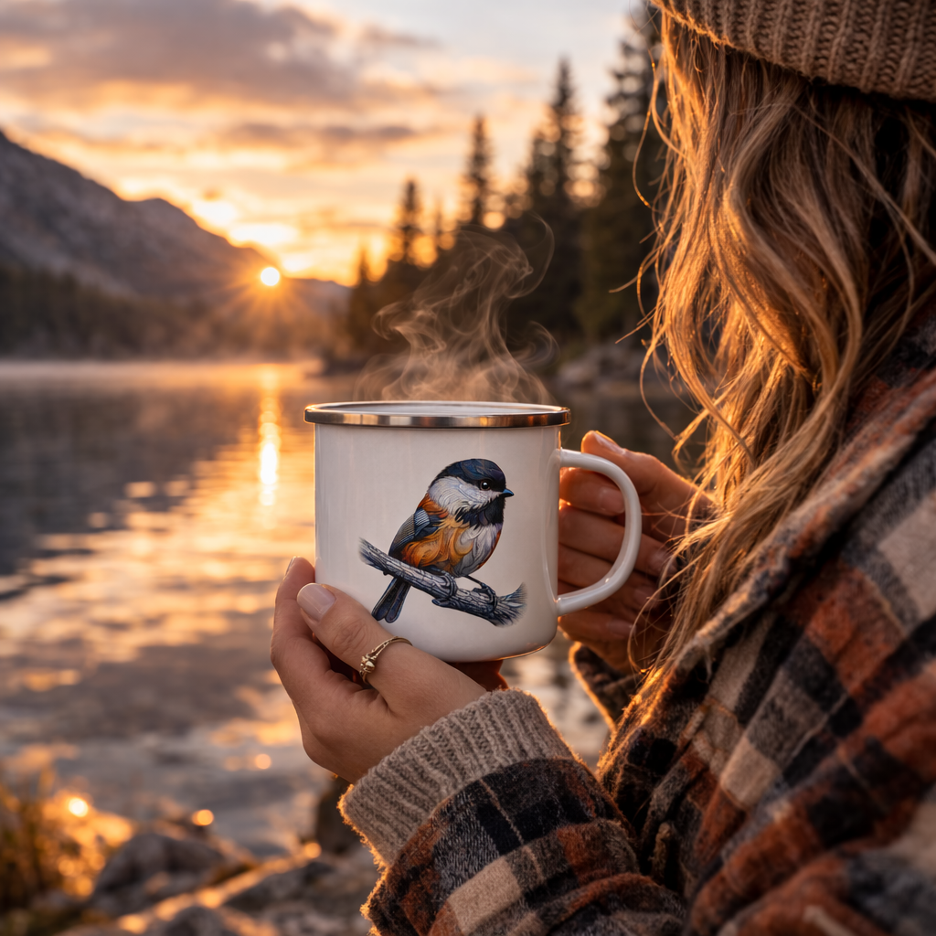 Woodland Chickadee Camp Mug