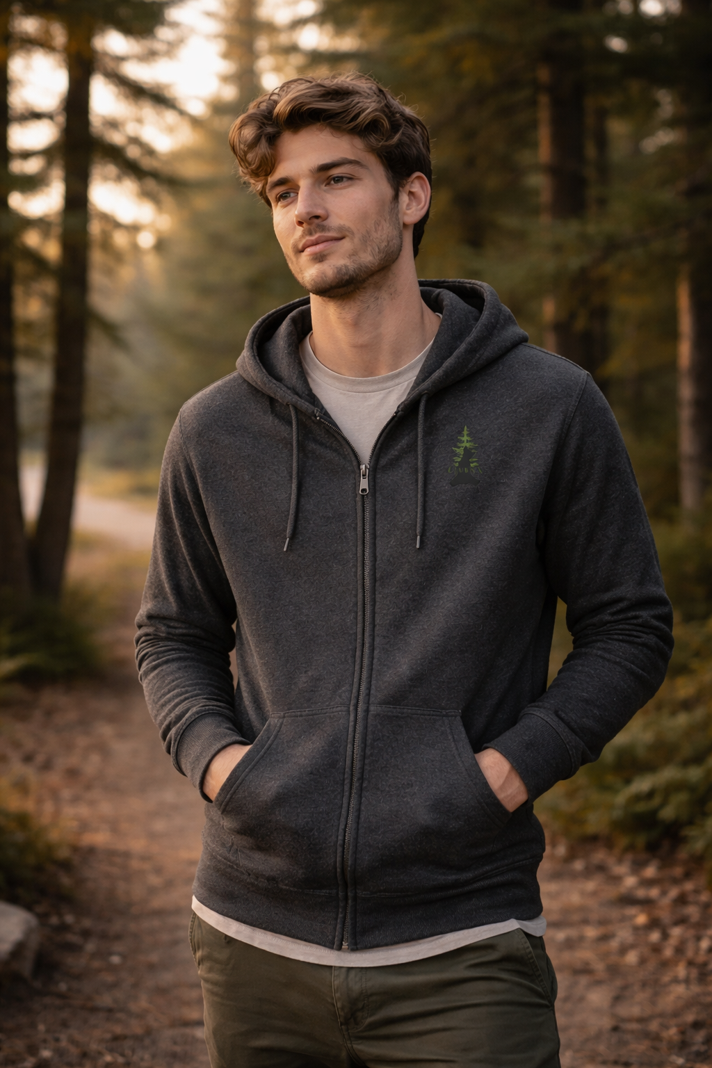 Timberline Wolf Zip Hoodie