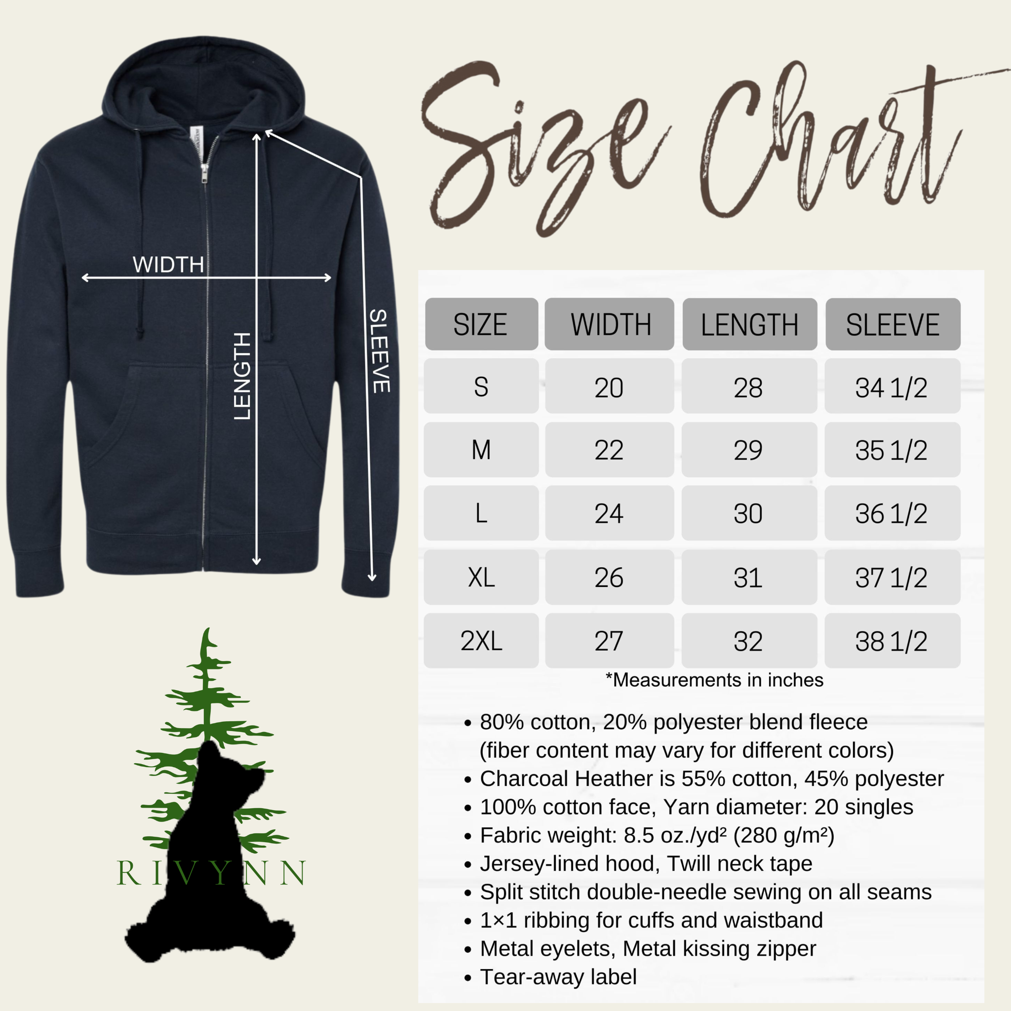 Timberline Bear Zip Hoodie
