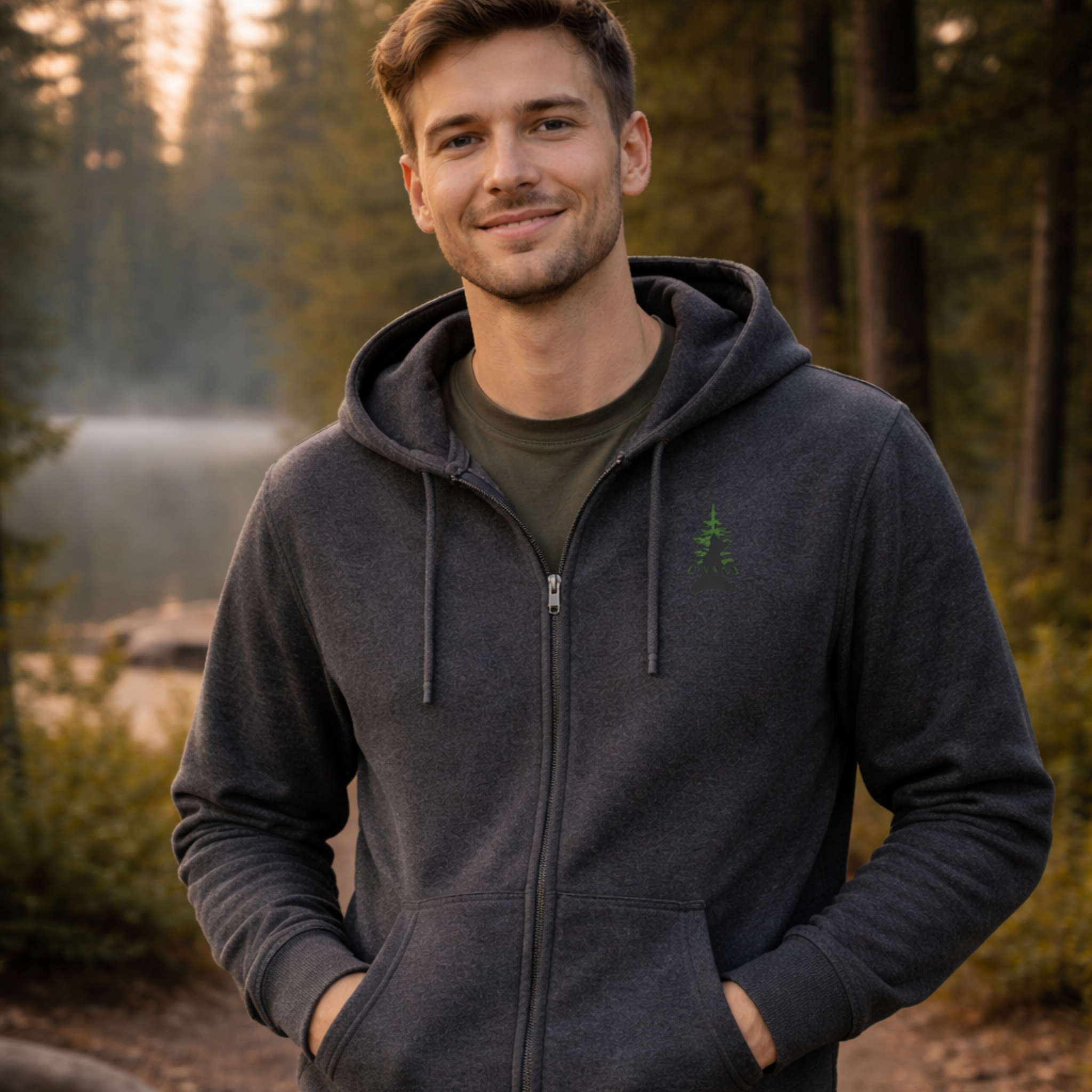 Timberline Moose Zip Hoodie