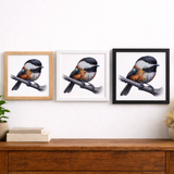 Woodland Chickadee Art Print