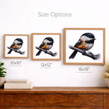 Woodland Chickadee Art Print
