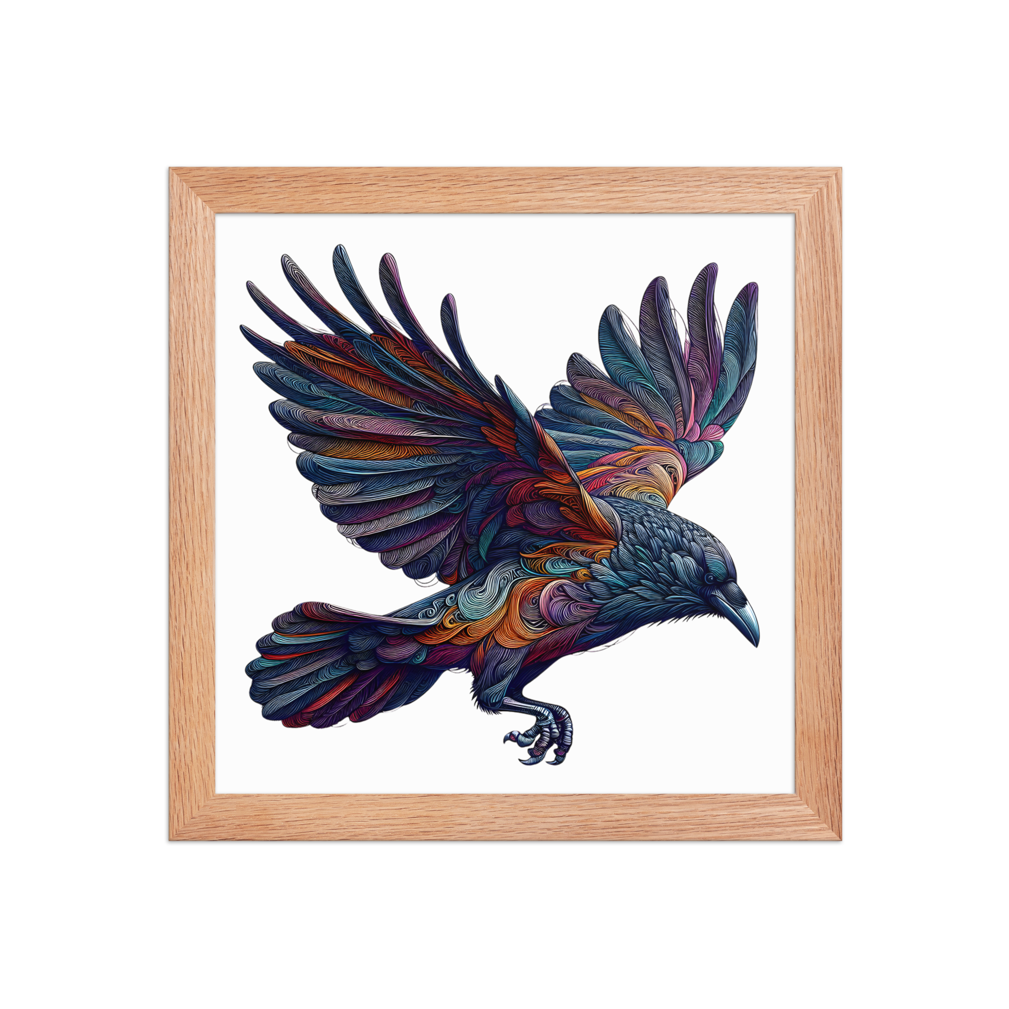 Woodland Crow Art Print