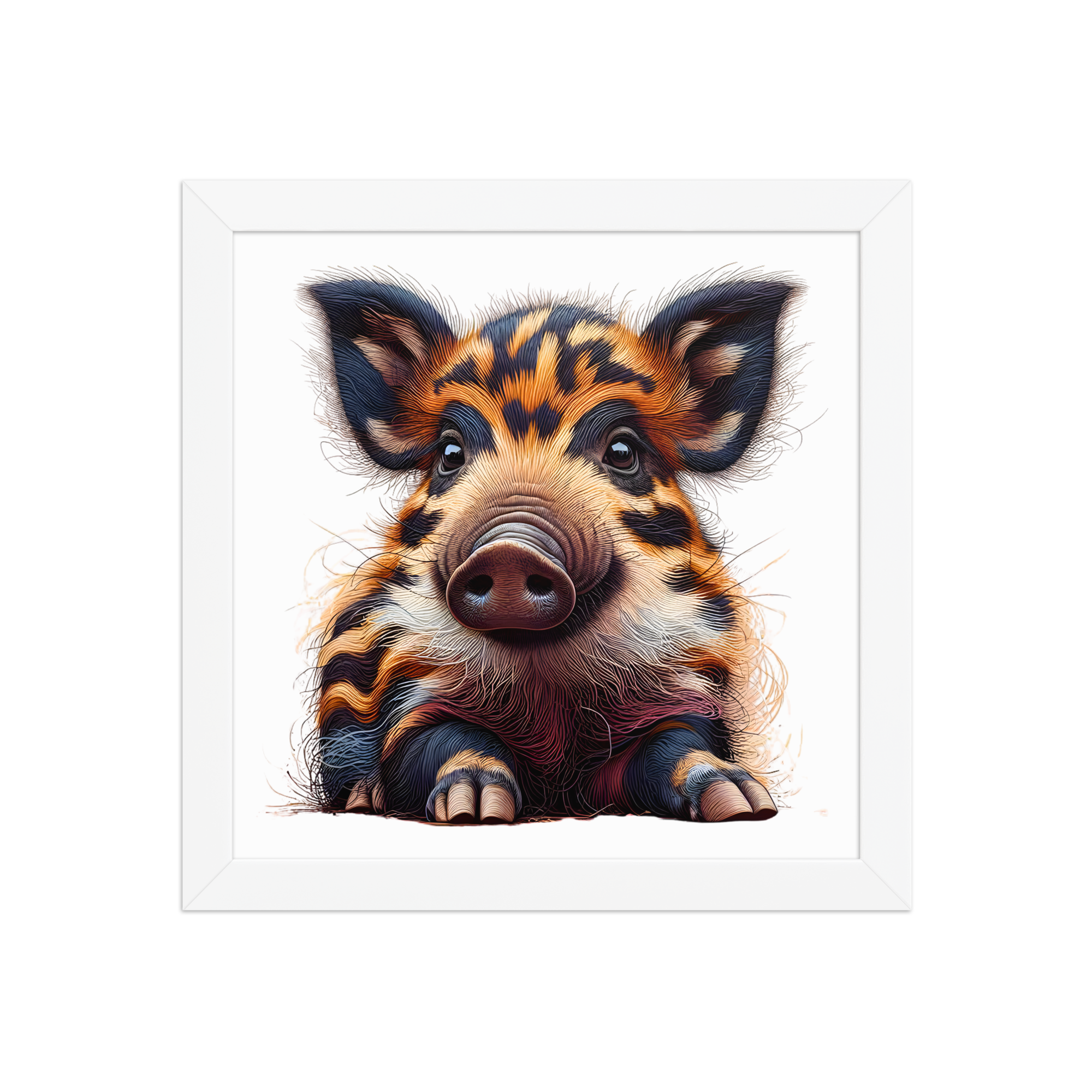 Woodland Little Boar Art Print