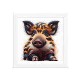 Woodland Little Boar Art Print