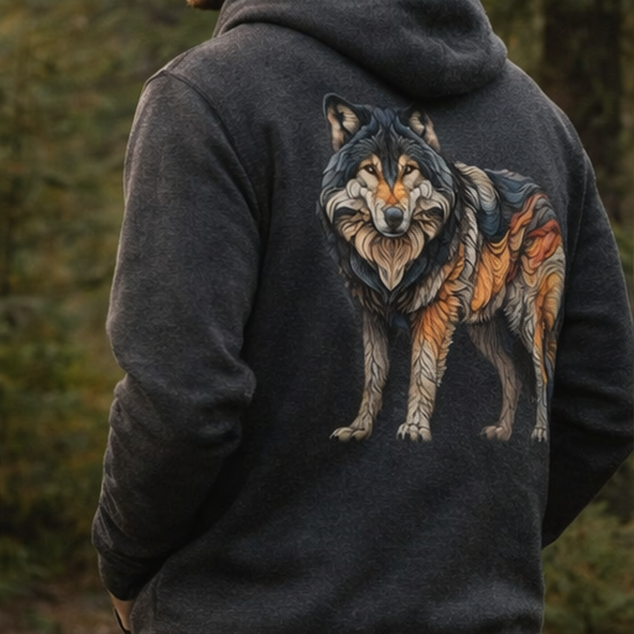 Timberline Wolf Zip Hoodie