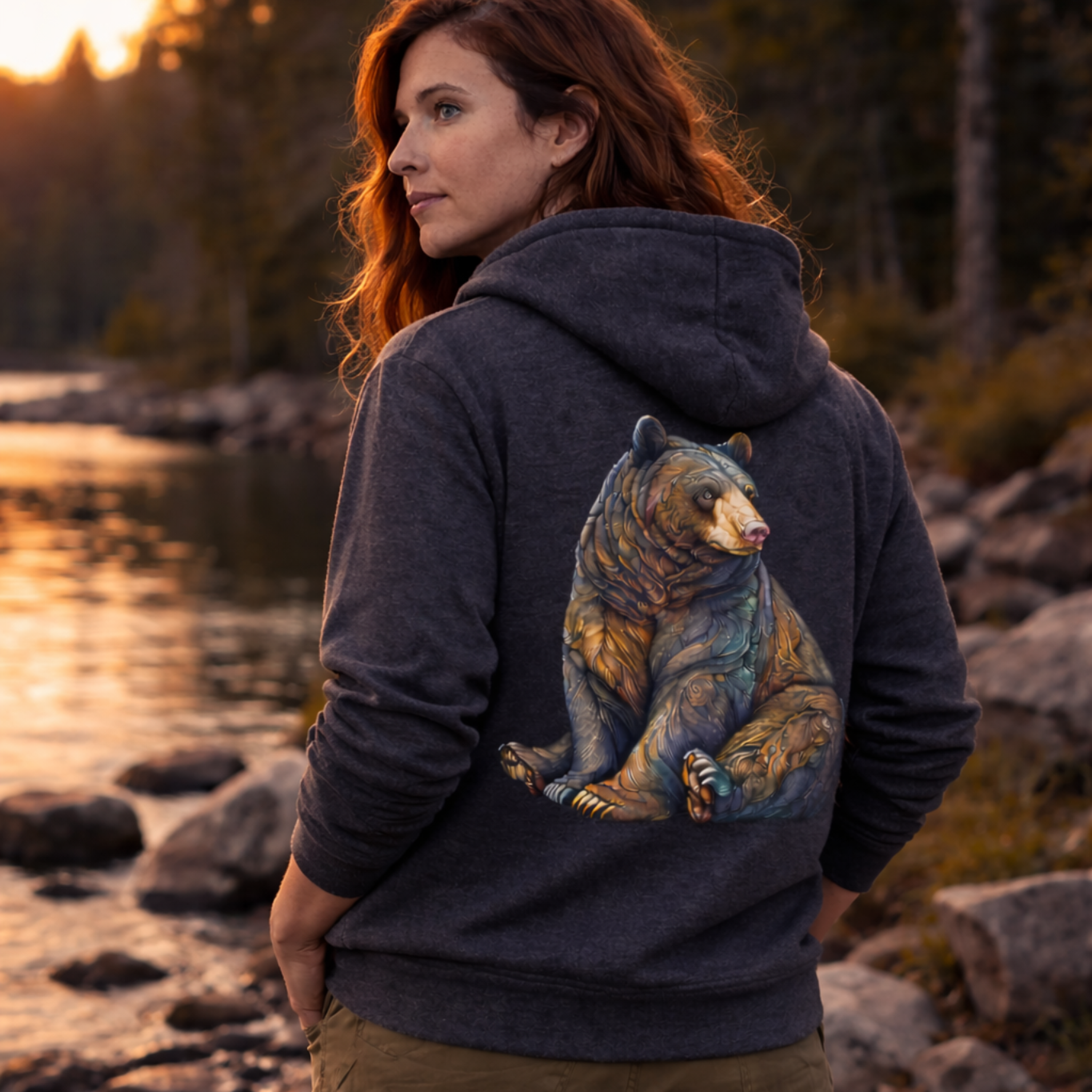 Timberline Bear Zip Hoodie