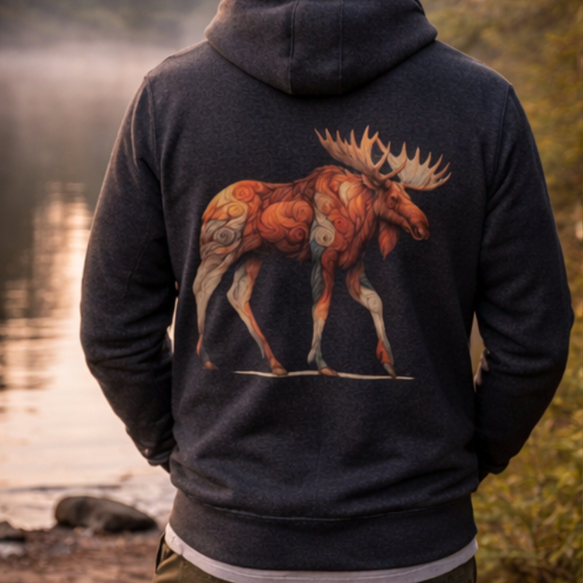 Timberline Moose Zip Hoodie
